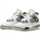 Air Jordan 4 Retro White Oil Green-Dark Ash AJ4 Basketball Shoes AQ9129-103